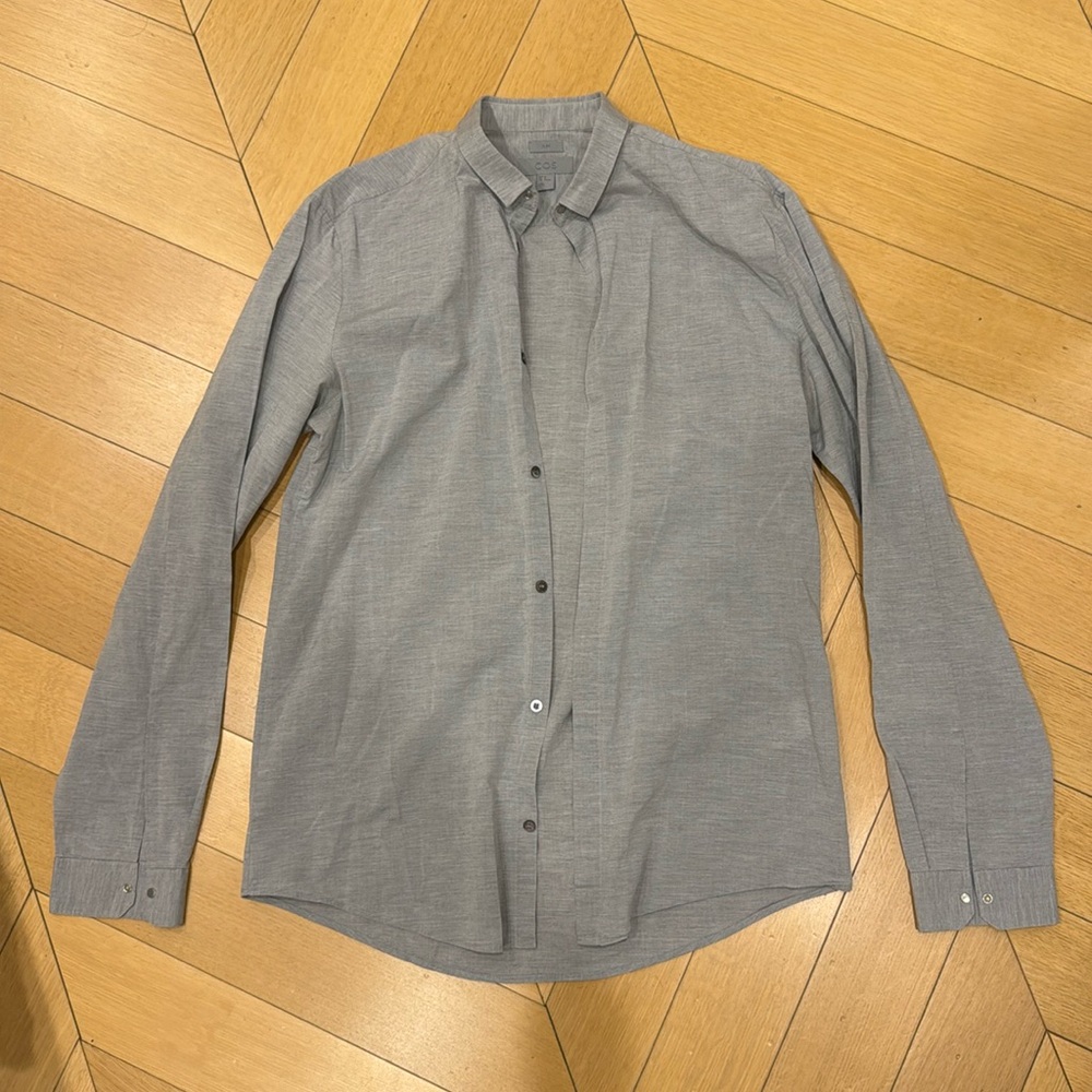 Cos button down grey shirt